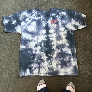 Oh Minky Tie-Dye Short Sleeve Tee - Blue and White